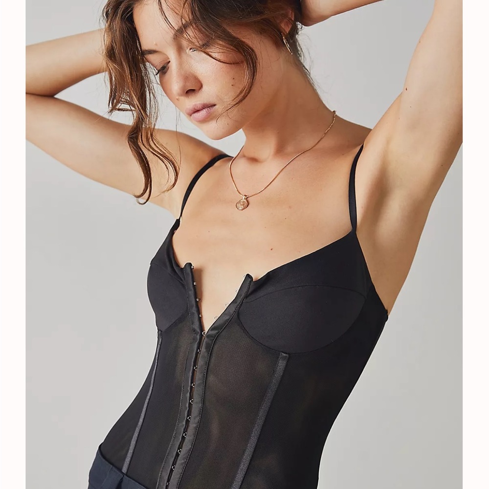 Free People - Night Rhythm Corset Bodysuit - NWT